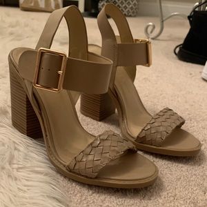 Tan/nude chunky heels